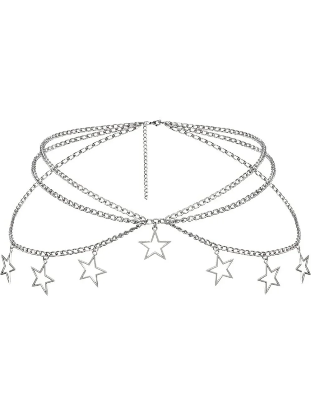 Goth Y2K Star Waist Chain Belt | Punk Emo Grunge Aesthetic Body Jewelry